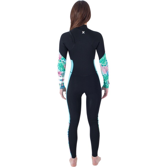 2024 Hurley Womens Plus Printed 4/3mm Chest Zip Wetsuit WFS0012433 - Java Tropical